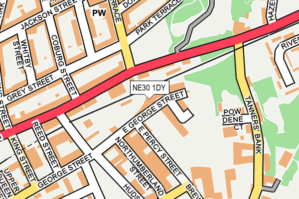 NE30 1DY map - OS OpenMap – Local (Ordnance Survey)