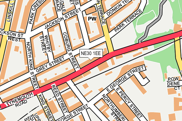 NE30 1EE map - OS OpenMap – Local (Ordnance Survey)