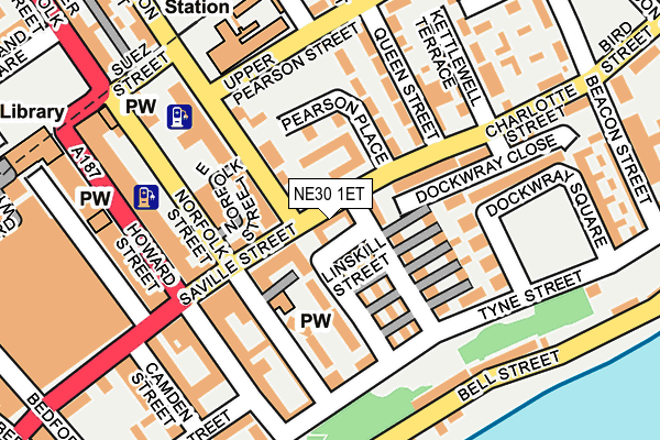 NE30 1ET map - OS OpenMap – Local (Ordnance Survey)