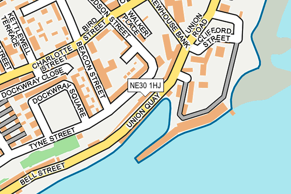 NE30 1HJ map - OS OpenMap – Local (Ordnance Survey)