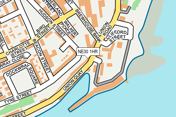 NE30 1HR map - OS OpenMap – Local (Ordnance Survey)