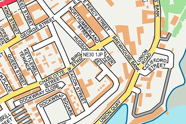 NE30 1JP map - OS OpenMap – Local (Ordnance Survey)