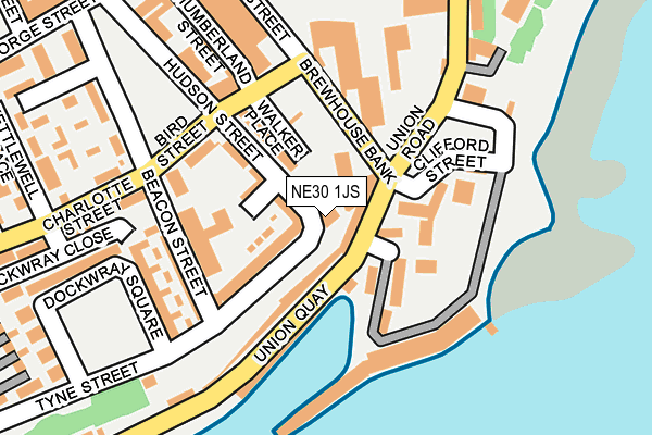 NE30 1JS map - OS OpenMap – Local (Ordnance Survey)