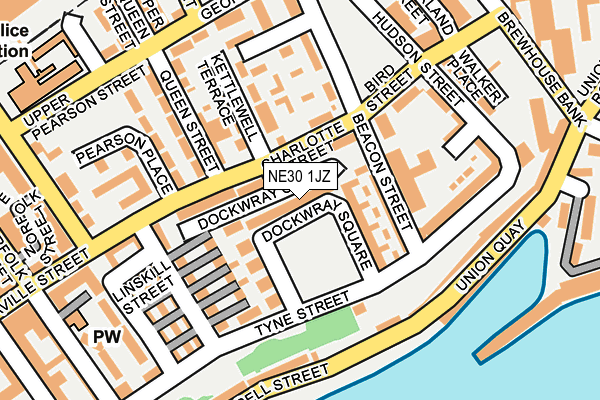 NE30 1JZ map - OS OpenMap – Local (Ordnance Survey)