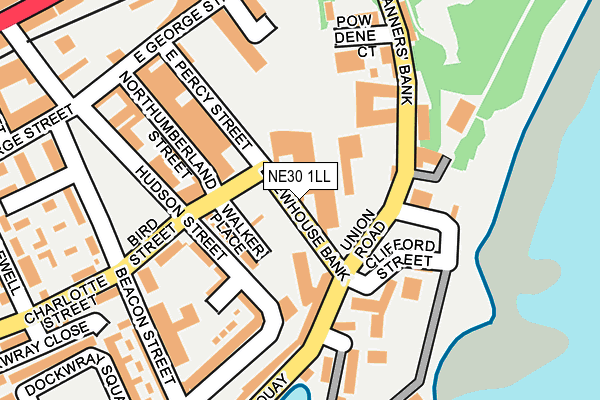 NE30 1LL map - OS OpenMap – Local (Ordnance Survey)