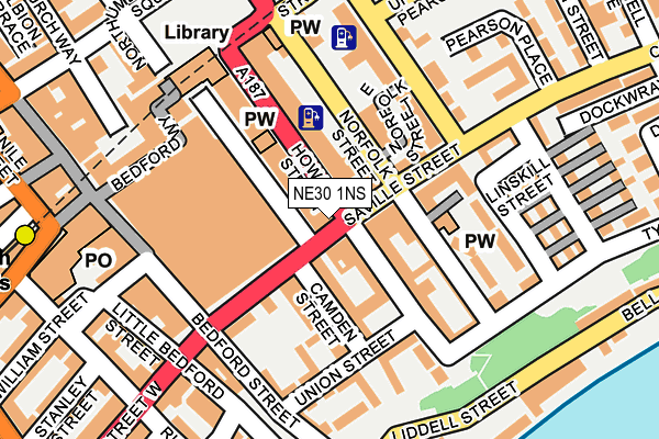 NE30 1NS map - OS OpenMap – Local (Ordnance Survey)