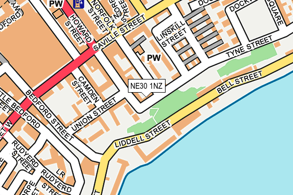 NE30 1NZ map - OS OpenMap – Local (Ordnance Survey)