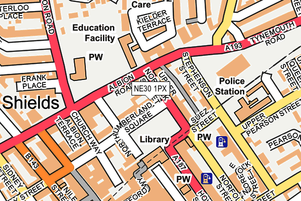 Map of NORTHUMBERLAND SQUARE LIMITED at local scale