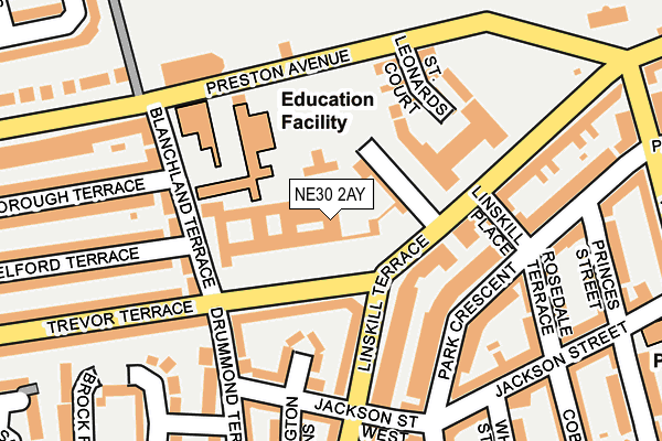 NE30 2AY map - OS OpenMap – Local (Ordnance Survey)