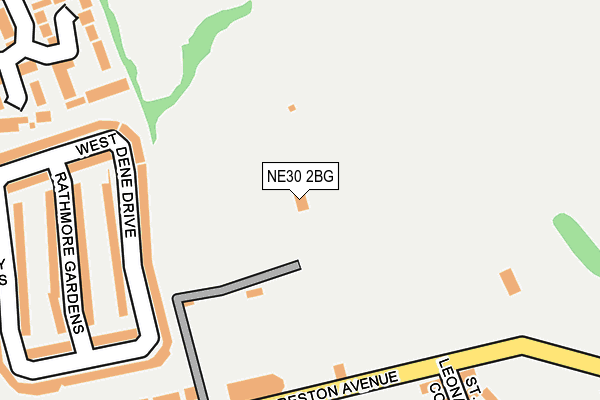 NE30 2BG map - OS OpenMap – Local (Ordnance Survey)