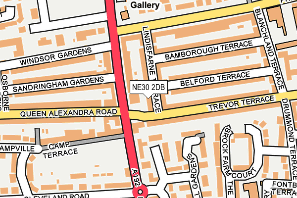 NE30 2DB map - OS OpenMap – Local (Ordnance Survey)