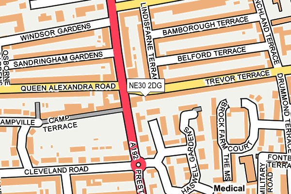 NE30 2DG map - OS OpenMap – Local (Ordnance Survey)