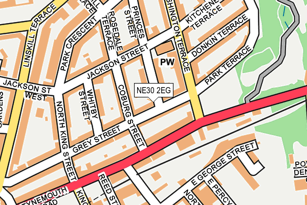 NE30 2EG map - OS OpenMap – Local (Ordnance Survey)