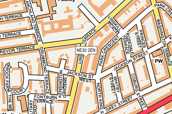 NE30 2EN map - OS OpenMap – Local (Ordnance Survey)