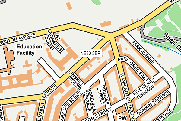 NE30 2EP map - OS OpenMap – Local (Ordnance Survey)