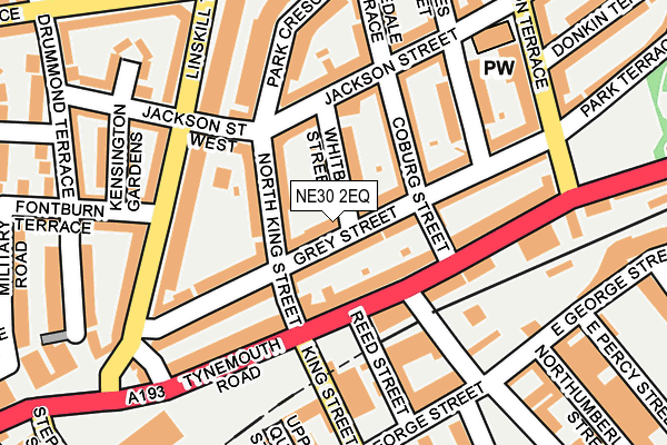 NE30 2EQ map - OS OpenMap – Local (Ordnance Survey)