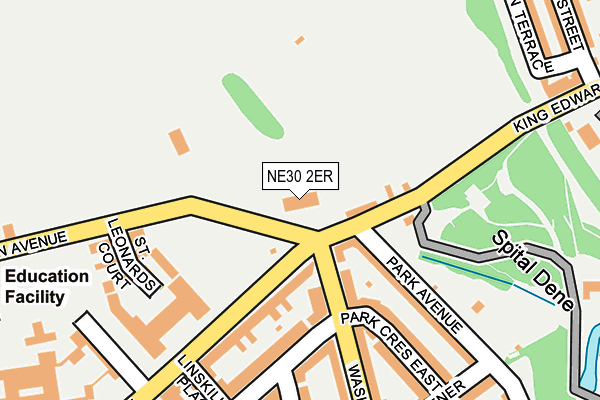 NE30 2ER map - OS OpenMap – Local (Ordnance Survey)