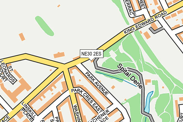 NE30 2ES map - OS OpenMap – Local (Ordnance Survey)