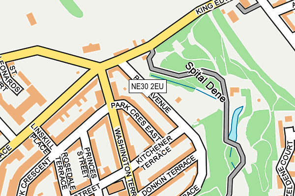 NE30 2EU map - OS OpenMap – Local (Ordnance Survey)