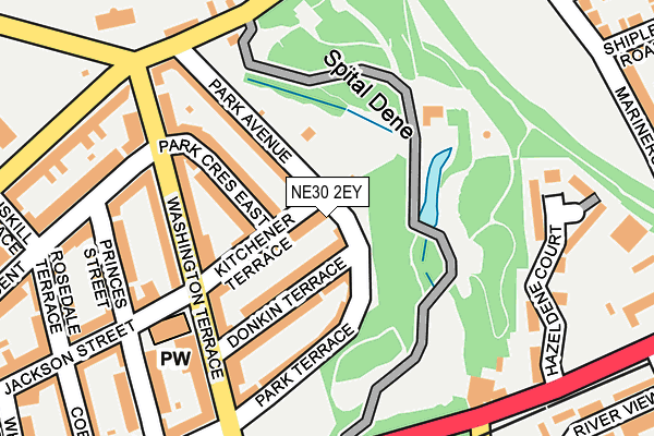 NE30 2EY map - OS OpenMap – Local (Ordnance Survey)