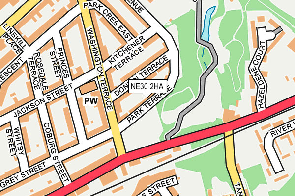 NE30 2HA map - OS OpenMap – Local (Ordnance Survey)