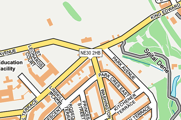 NE30 2HB map - OS OpenMap – Local (Ordnance Survey)