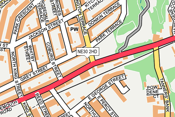 NE30 2HD map - OS OpenMap – Local (Ordnance Survey)