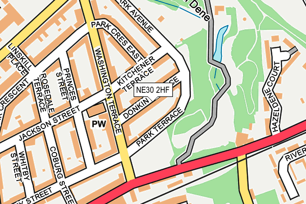 NE30 2HF map - OS OpenMap – Local (Ordnance Survey)