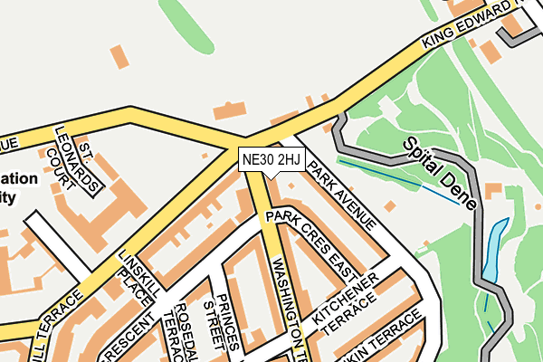 NE30 2HJ map - OS OpenMap – Local (Ordnance Survey)