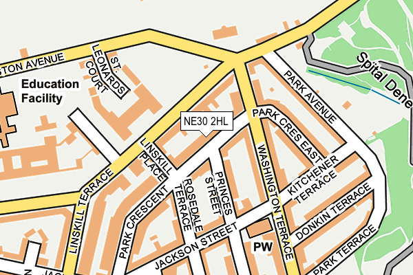 NE30 2HL map - OS OpenMap – Local (Ordnance Survey)