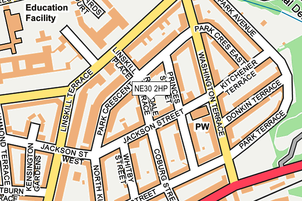 NE30 2HP map - OS OpenMap – Local (Ordnance Survey)