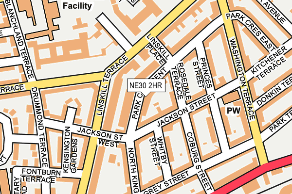 NE30 2HR map - OS OpenMap – Local (Ordnance Survey)