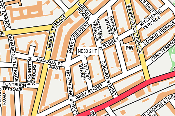 NE30 2HT map - OS OpenMap – Local (Ordnance Survey)