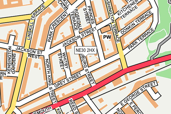 NE30 2HX map - OS OpenMap – Local (Ordnance Survey)