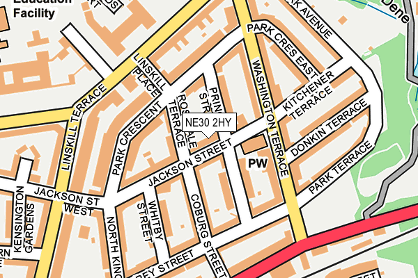 NE30 2HY map - OS OpenMap – Local (Ordnance Survey)