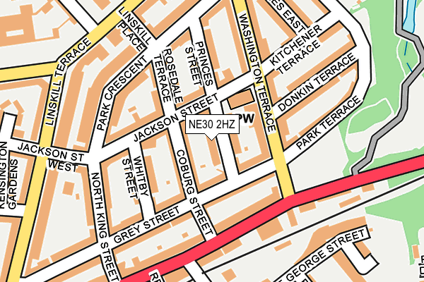 NE30 2HZ map - OS OpenMap – Local (Ordnance Survey)