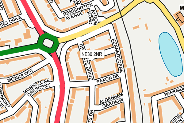 NE30 2NR map - OS OpenMap – Local (Ordnance Survey)