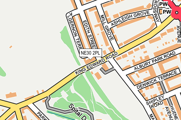 NE30 2PL map - OS OpenMap – Local (Ordnance Survey)