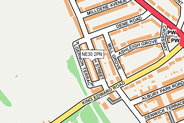NE30 2PN map - OS OpenMap – Local (Ordnance Survey)