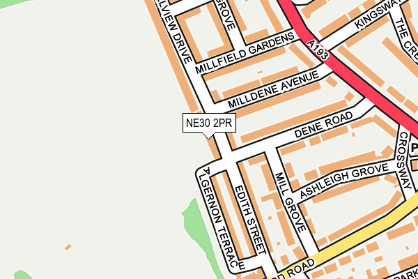 NE30 2PR map - OS OpenMap – Local (Ordnance Survey)