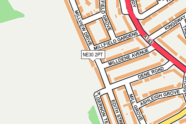 NE30 2PT map - OS OpenMap – Local (Ordnance Survey)