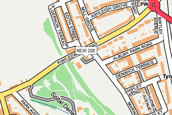 NE30 2SE map - OS OpenMap – Local (Ordnance Survey)