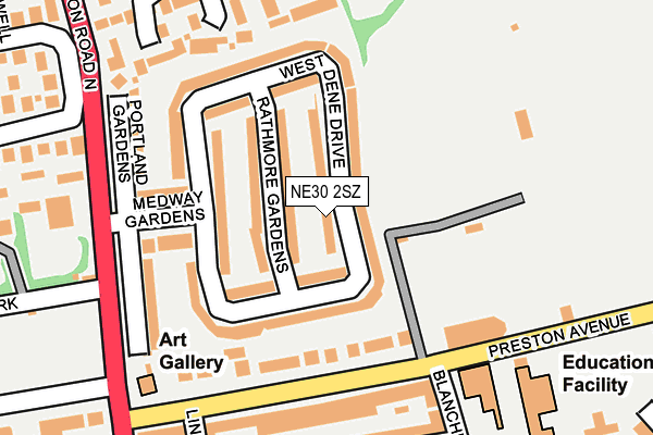 NE30 2SZ map - OS OpenMap – Local (Ordnance Survey)