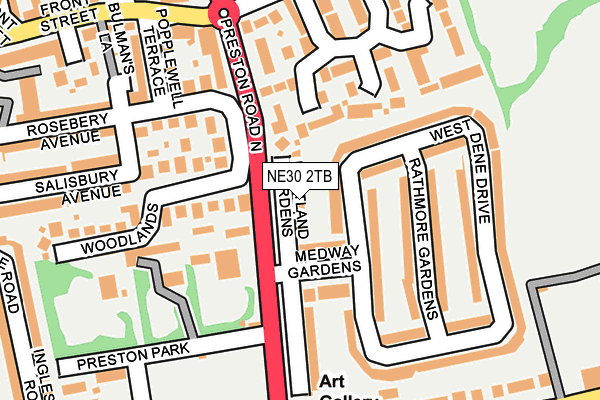 NE30 2TB map - OS OpenMap – Local (Ordnance Survey)