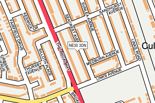 NE30 3DN map - OS OpenMap – Local (Ordnance Survey)