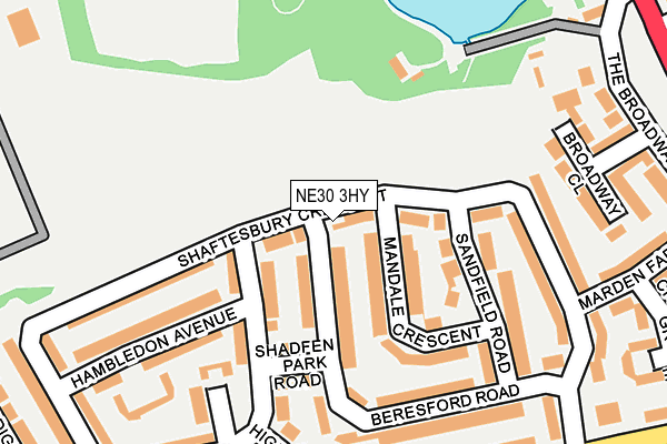 NE30 3HY map - OS OpenMap – Local (Ordnance Survey)