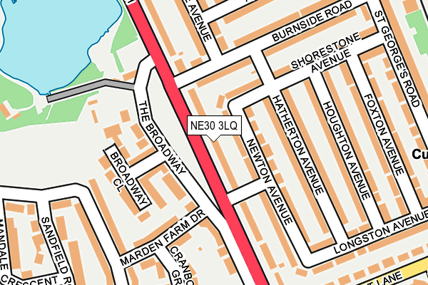 NE30 3LQ map - OS OpenMap – Local (Ordnance Survey)