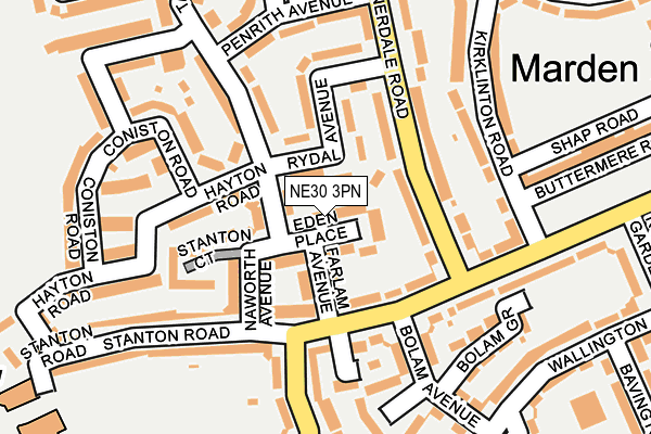 NE30 3PN map - OS OpenMap – Local (Ordnance Survey)