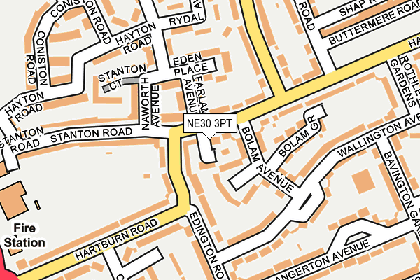 NE30 3PT map - OS OpenMap – Local (Ordnance Survey)