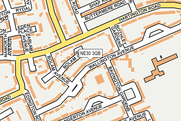 NE30 3QB map - OS OpenMap – Local (Ordnance Survey)